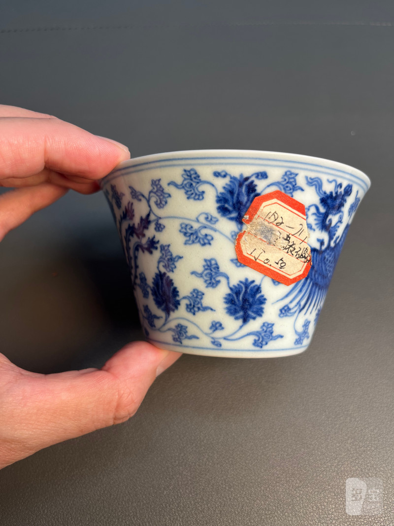 清雍正  青花凤纹马蹄杯 - 图9